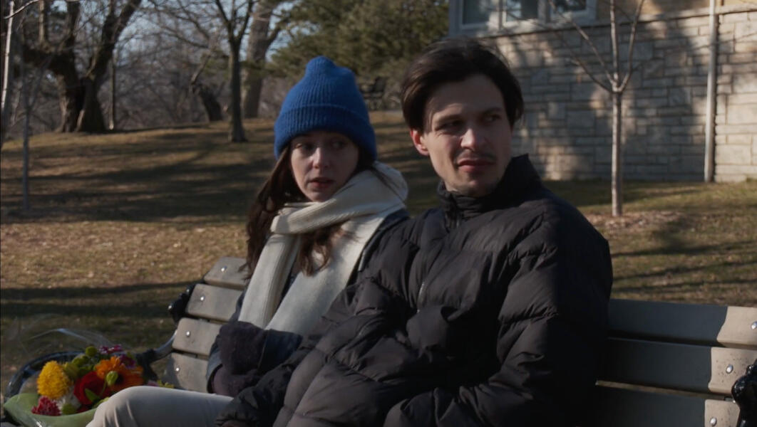 Hannah Brennen and Bennett Taylor in V-Day (2023)